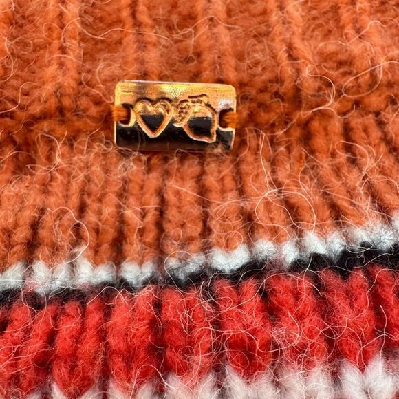 For love & Lemons Charlie Striped Alpaca Cardigan Button Up Sweater Size XL - Picture 9 of 11